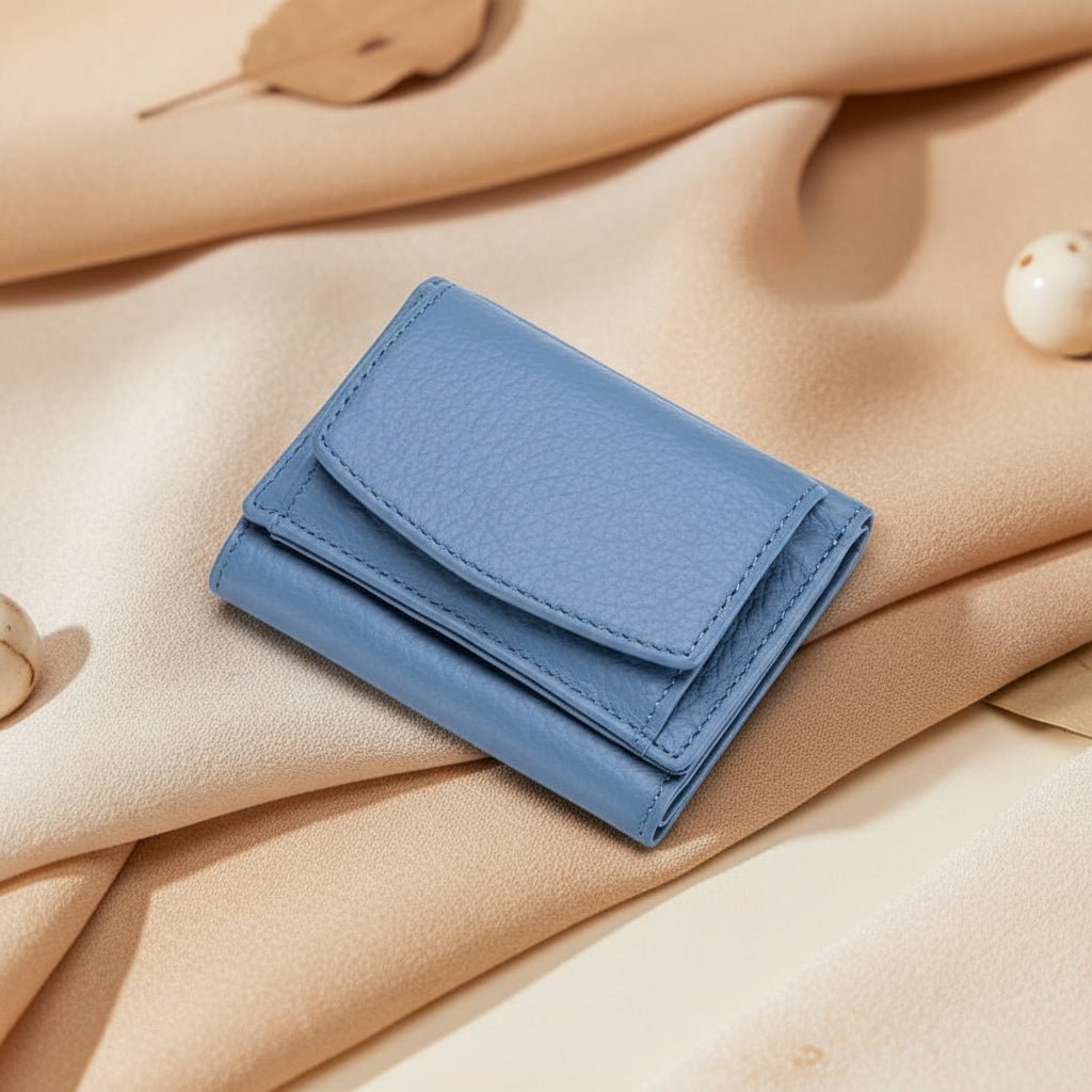 Slim Secure Trifold Wallet with Card and Coin Pouch