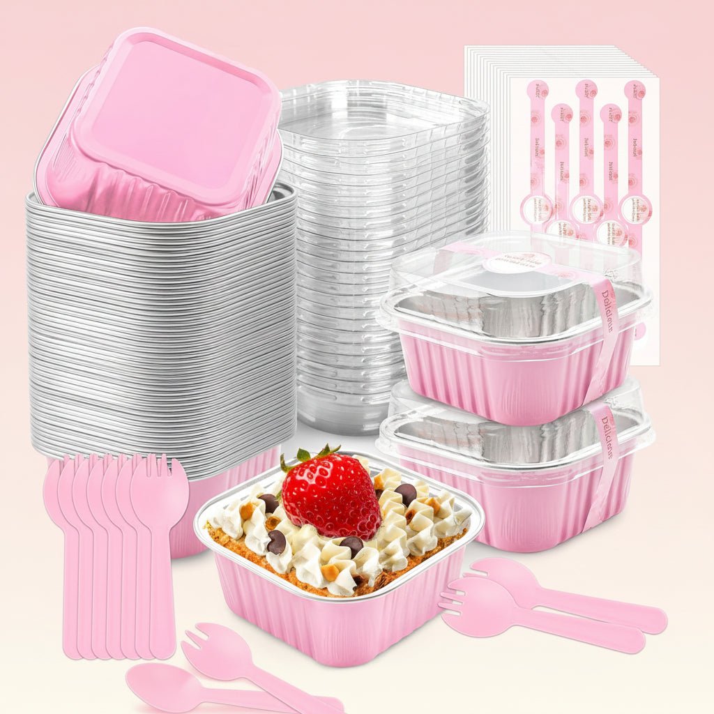 Reusable Mini Round Cake Tins with Lids Baking Containers