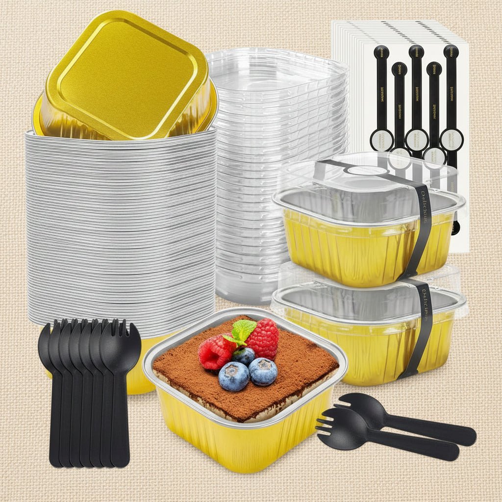 Reusable Mini Round Cake Tins with Lids Baking Containers