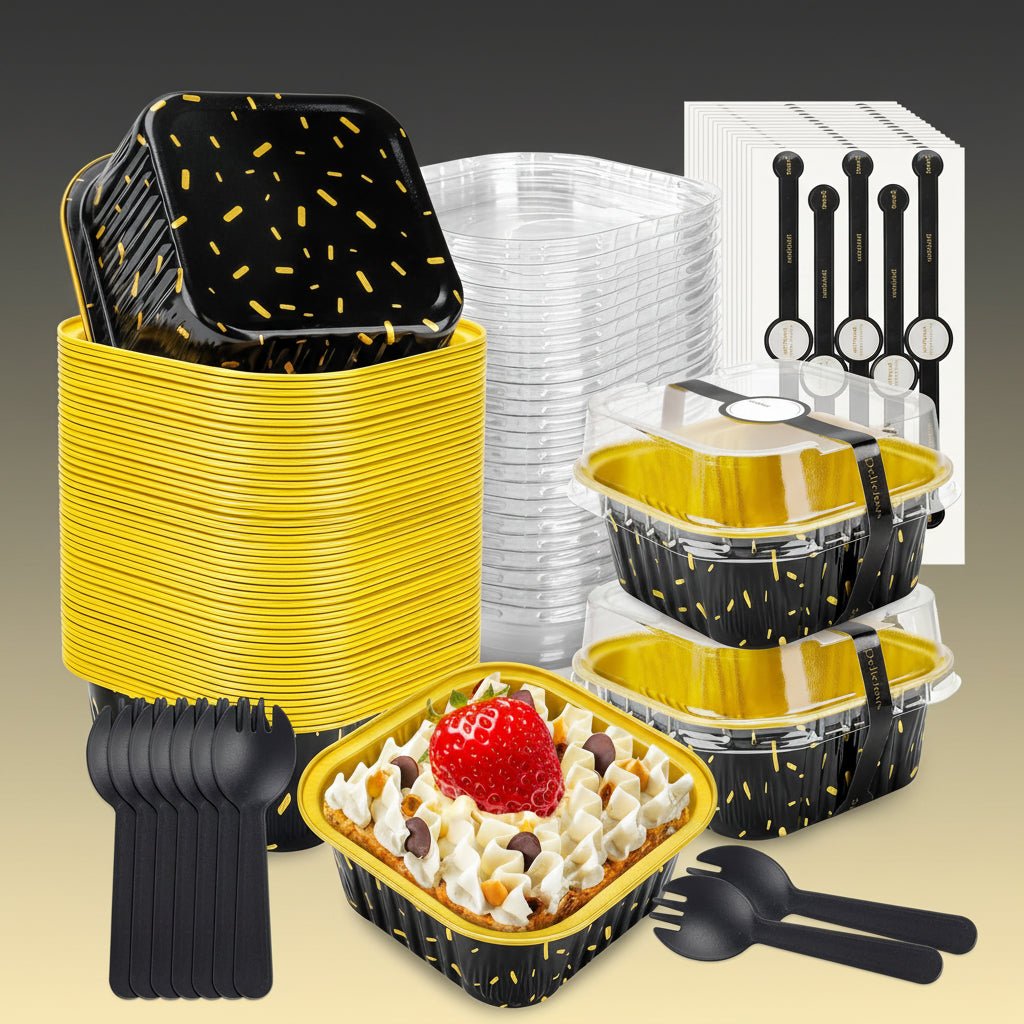 Reusable Mini Round Cake Tins with Lids Baking Containers