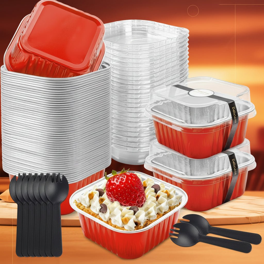 Reusable Mini Round Cake Tins with Lids Baking Containers