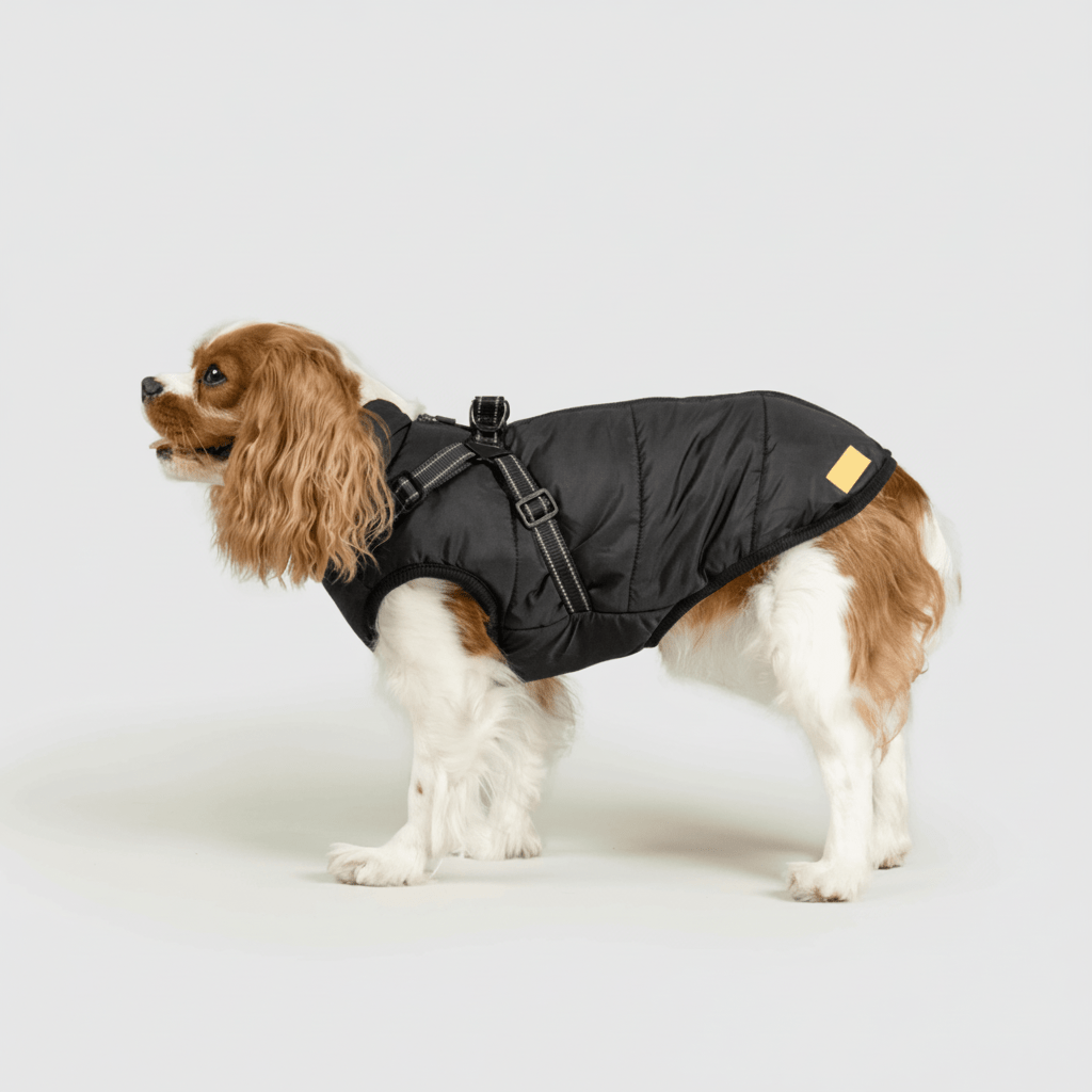 Fleece Lined Dog Coat Waterproof Cold Weather Pet Jacket