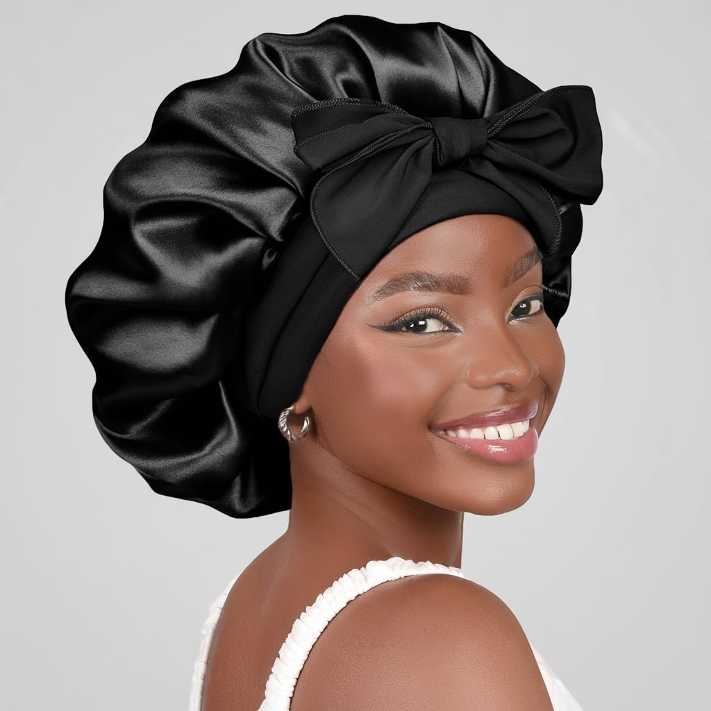 Soft Sleep Hair Bonnet with Secure Fit and Grip