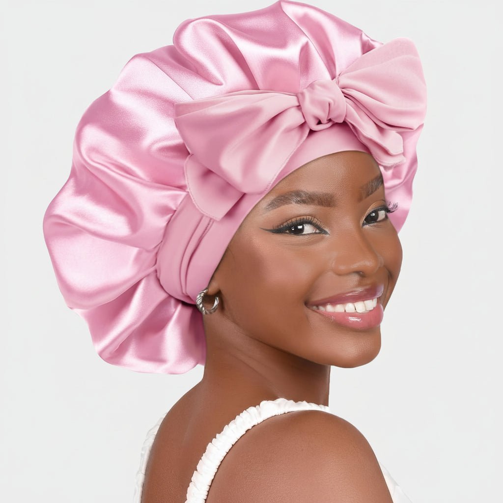 Soft Sleep Hair Bonnet with Secure Fit and Grip