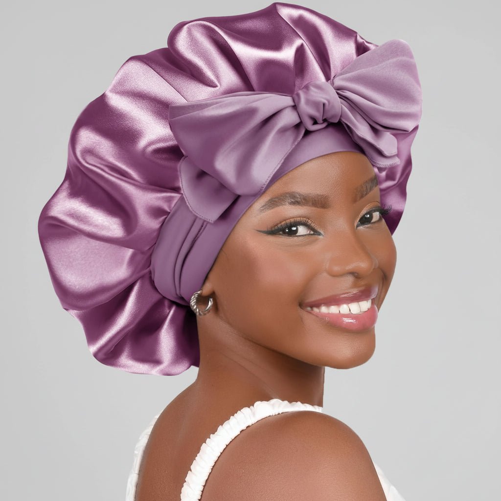Soft Sleep Hair Bonnet with Secure Fit and Grip