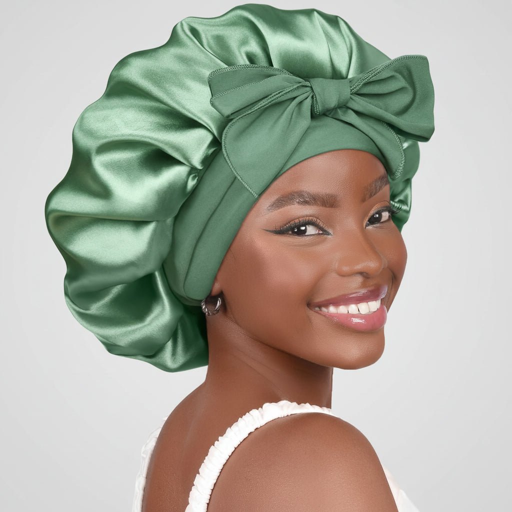 Soft Sleep Hair Bonnet with Secure Fit and Grip