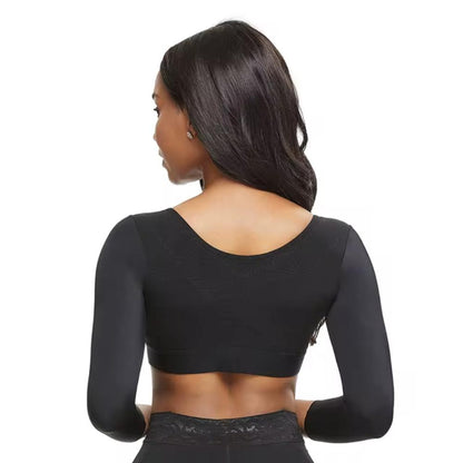 Sleeve Arm Compression Shaper Bra Shapewear with Front Hooks