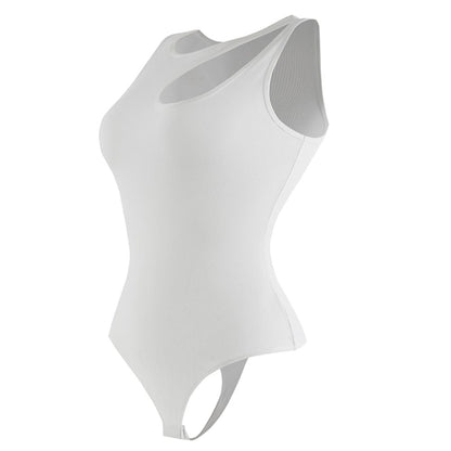 Asymmetrical Sleeveless Cut-Out Tank Top Bodysuit
