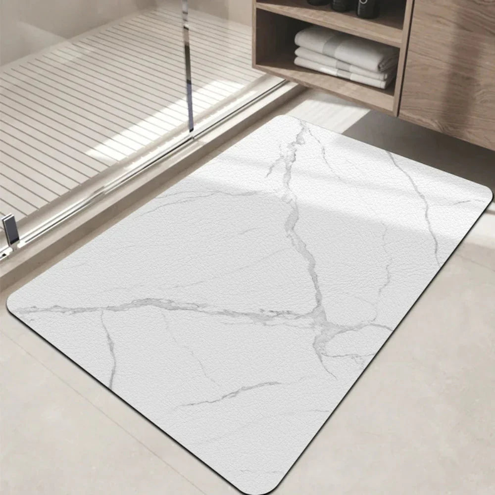 Waterproof Anti Slip Bathroom Rug Soft Marble Design Mat - SweetyGem