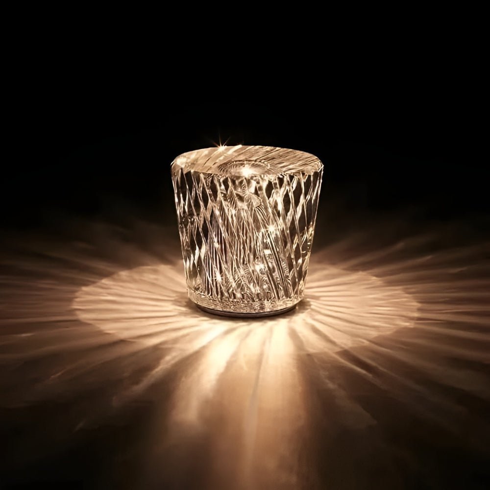 Portable LED Crystal Desk Lamp Soft White Ambient Lighting