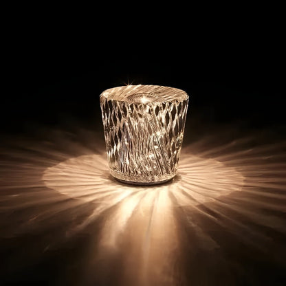 Portable LED Crystal Desk Lamp Soft White Ambient Lighting