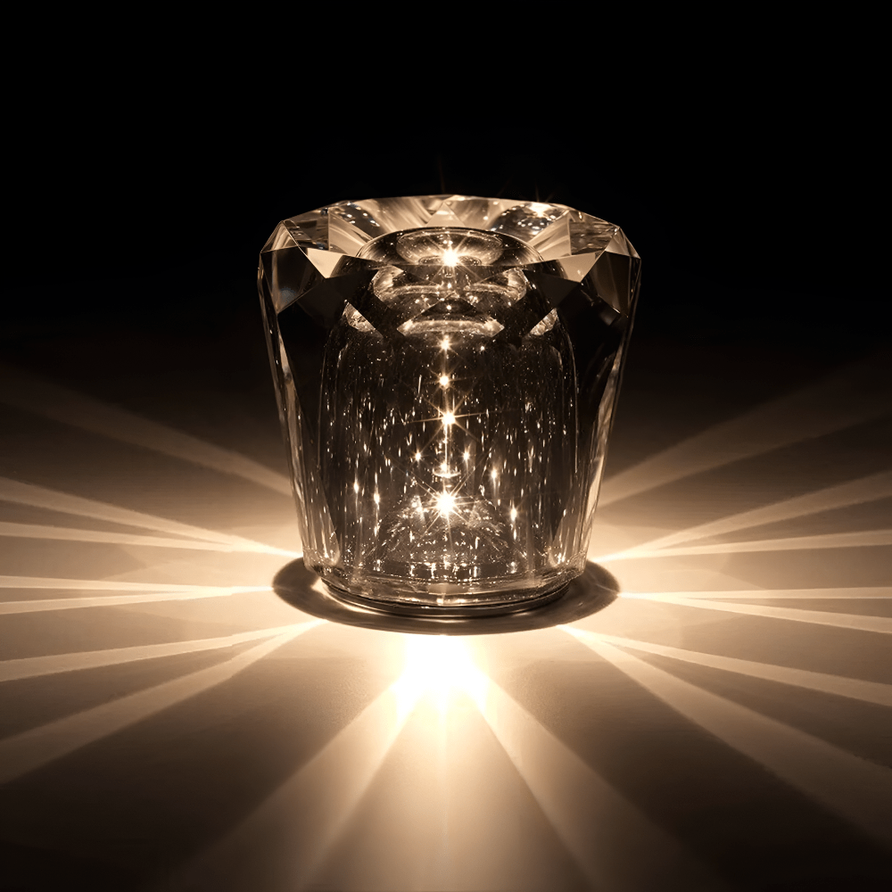 Portable LED Crystal Desk Lamp Soft White Ambient Lighting