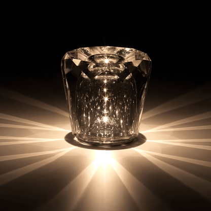 Portable LED Crystal Desk Lamp Soft White Ambient Lighting