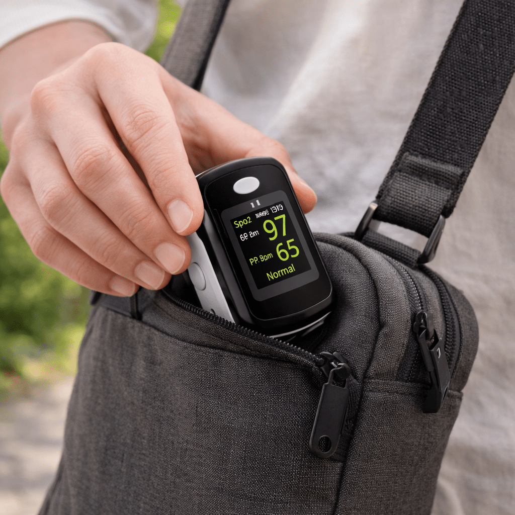 Compact Fingertip Pulse Oximeter Monitor Device - SweetyGem
