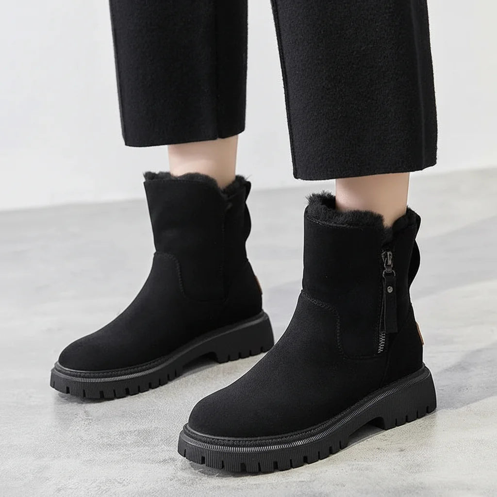 Warm Waterproof Boots with Arch Support and Cushioning