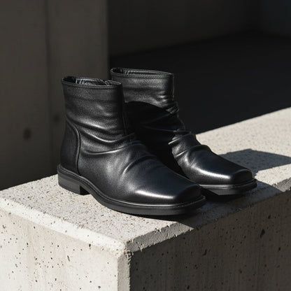 Comfortable Ankle Boots Chunky Heel Autumn Winter Shoes