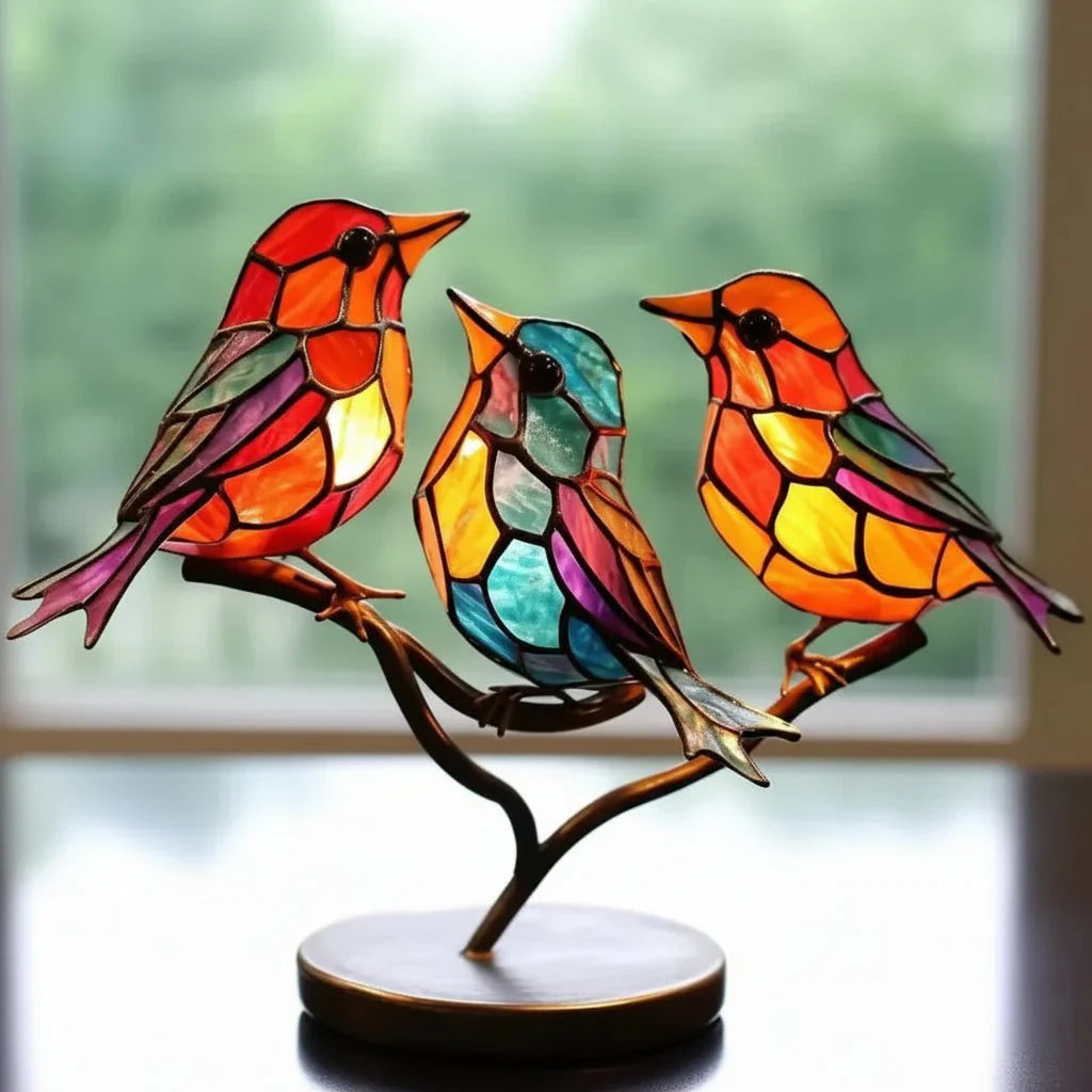 Vibrant Garden Bird Figurine Outdoor Decor