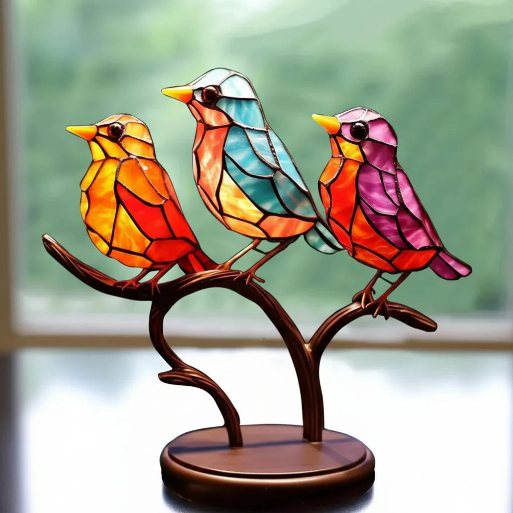 Vibrant Garden Bird Figurine Outdoor Decor