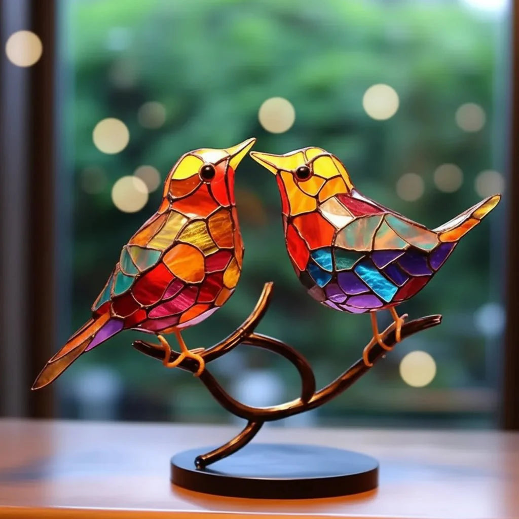 Vibrant Garden Bird Figurine Outdoor Decor