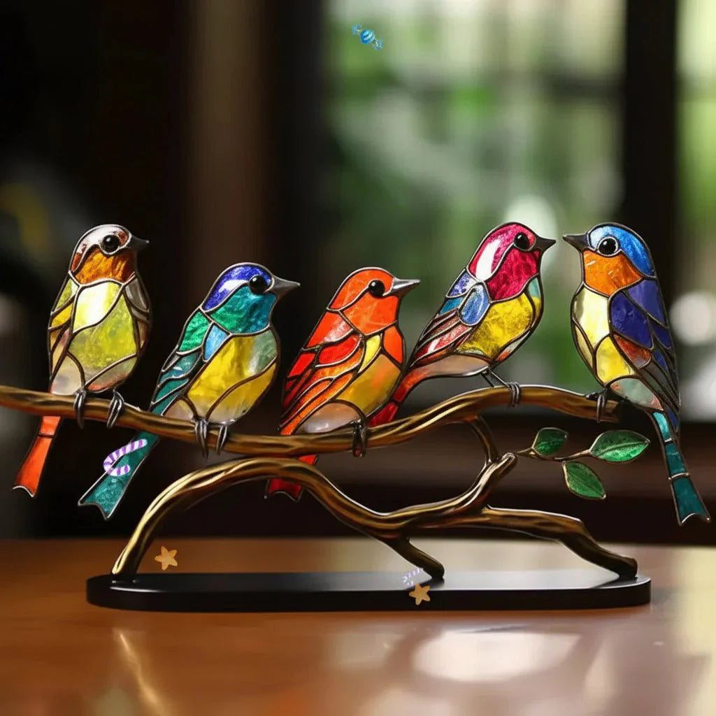 Vibrant Garden Bird Figurine Outdoor Decor - SweetyGem