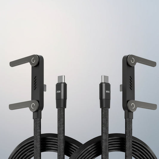Compact Phone Holder 90 Degree USB Charger Cable - SweetyGem