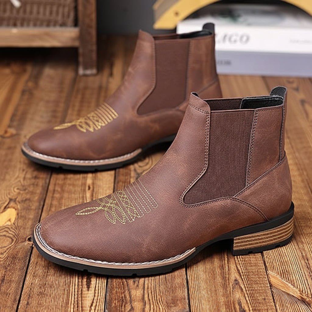Comfortable Low Heel Synthetic Ankle Boots - SweetyGem