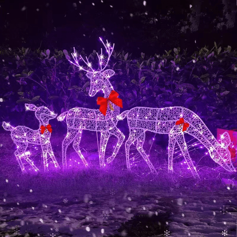 Festive Outdoor Reindeer String Lights Waterproof Holiday Decor