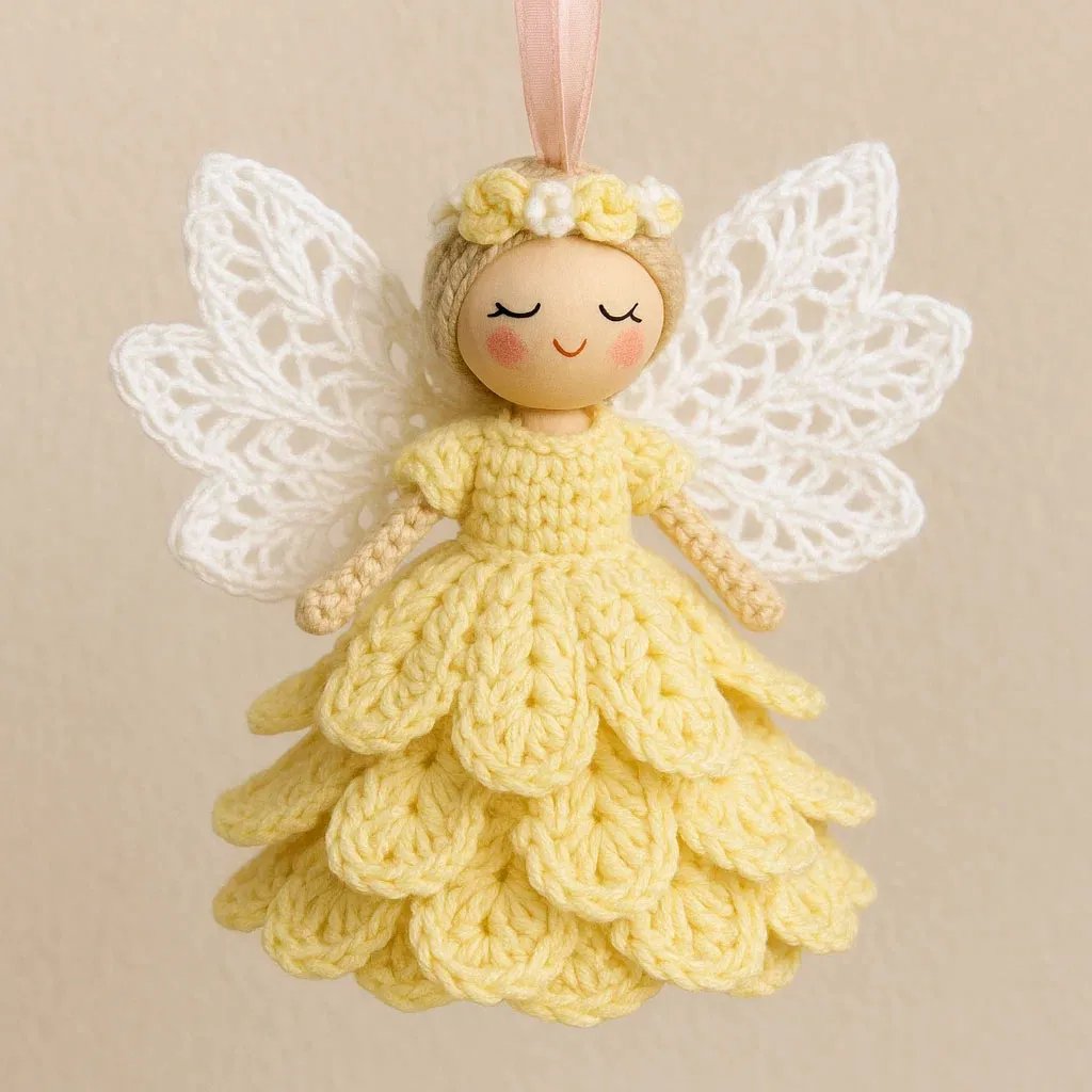 Easy DIY Crochet Angel Ornament Craft Set