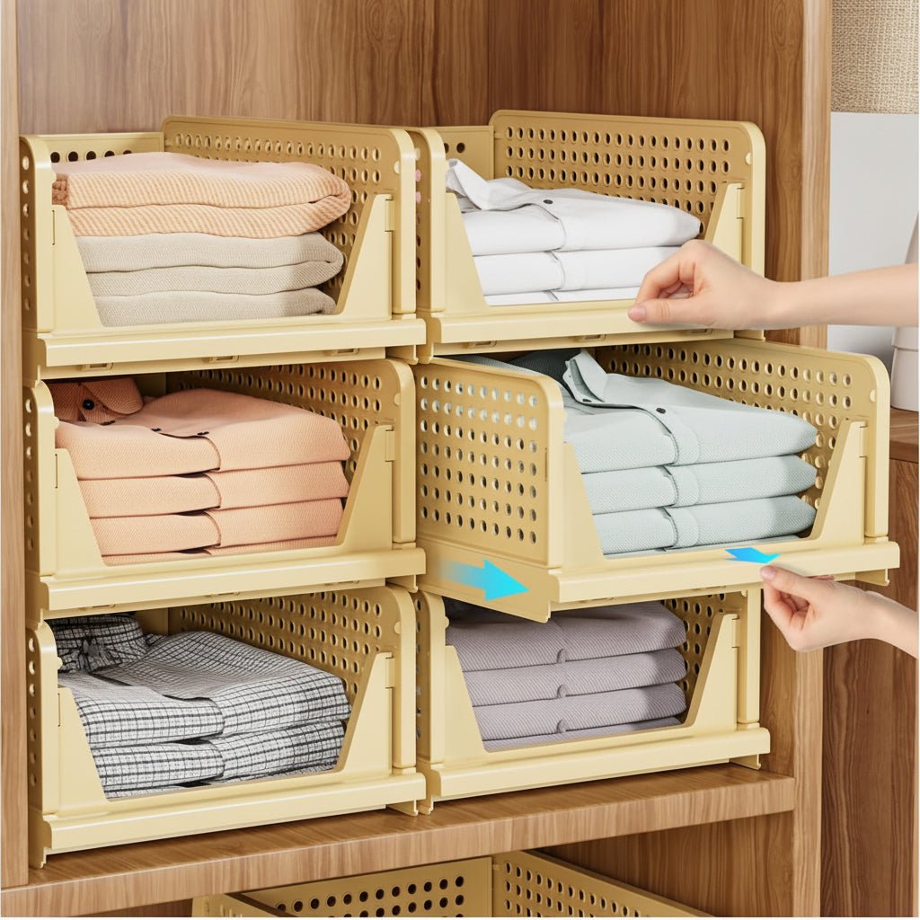 Collapsible Closet Storage Containers Strong Shelf Organizers Home
