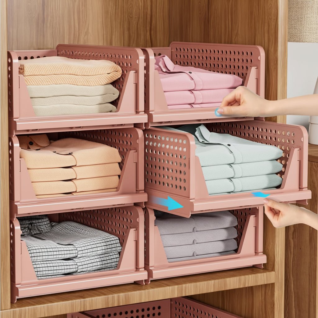 Collapsible Closet Storage Containers Strong Shelf Organizers Home