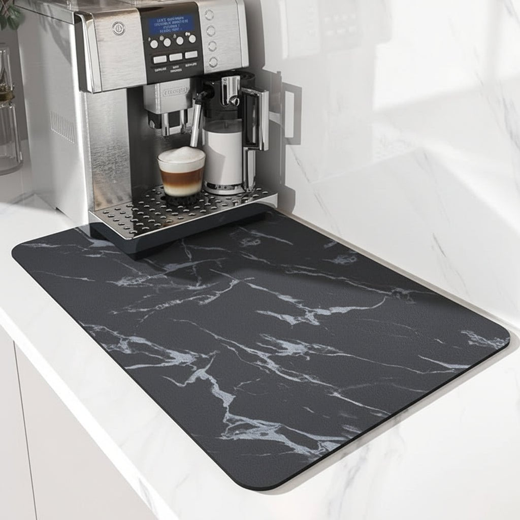 Waterproof Coffee Station Mat Fast Drying Spill Resistant Easy Clean