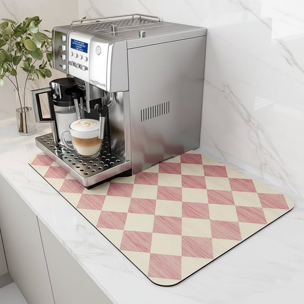 Waterproof Coffee Station Mat Fast Drying Spill Resistant Easy Clean
