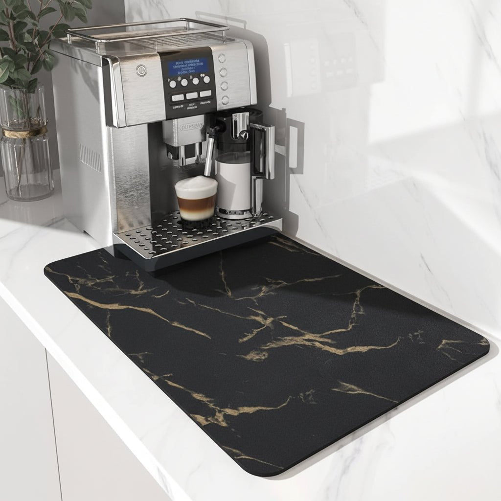 Waterproof Coffee Station Mat Fast Drying Spill Resistant Easy Clean