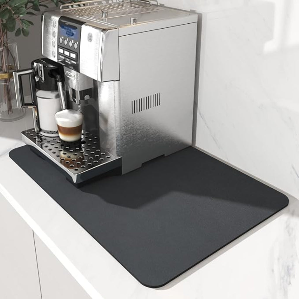 Waterproof Coffee Station Mat Fast Drying Spill Resistant Easy Clean