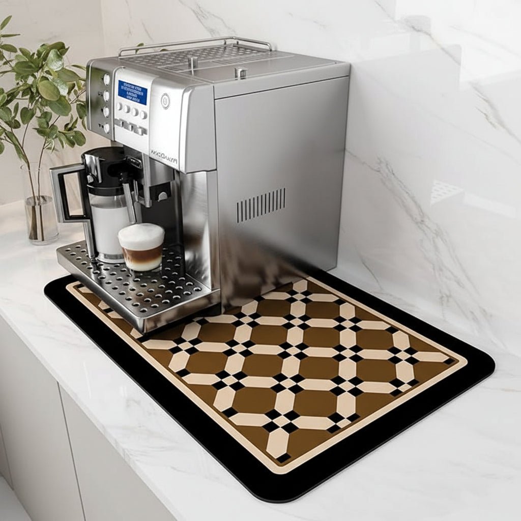 Waterproof Coffee Station Mat Fast Drying Spill Resistant Easy Clean
