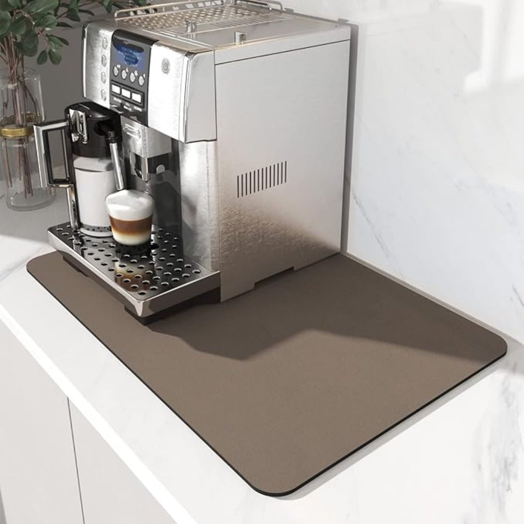 Waterproof Coffee Station Mat Fast Drying Spill Resistant Easy Clean