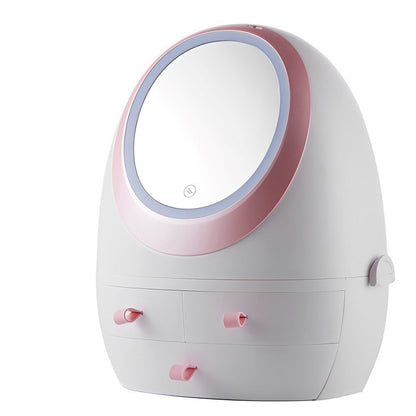 Cosmetic and Makeup Box with LED and Mirror