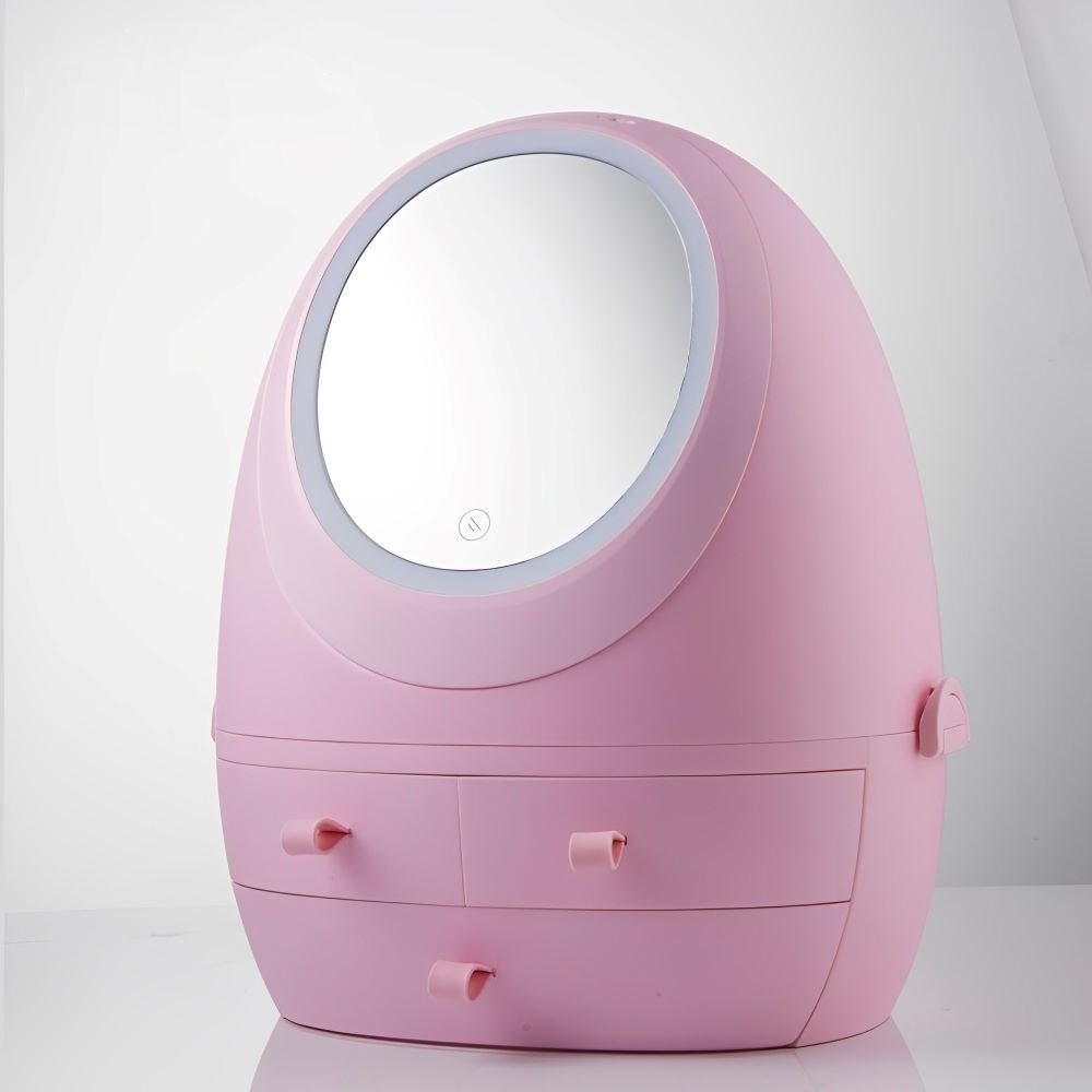 Cosmetic and Makeup Box with LED and Mirror