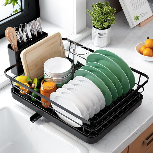 Space Saving Dish Rack Tray Kitchen Storage Solution - SweetyGem