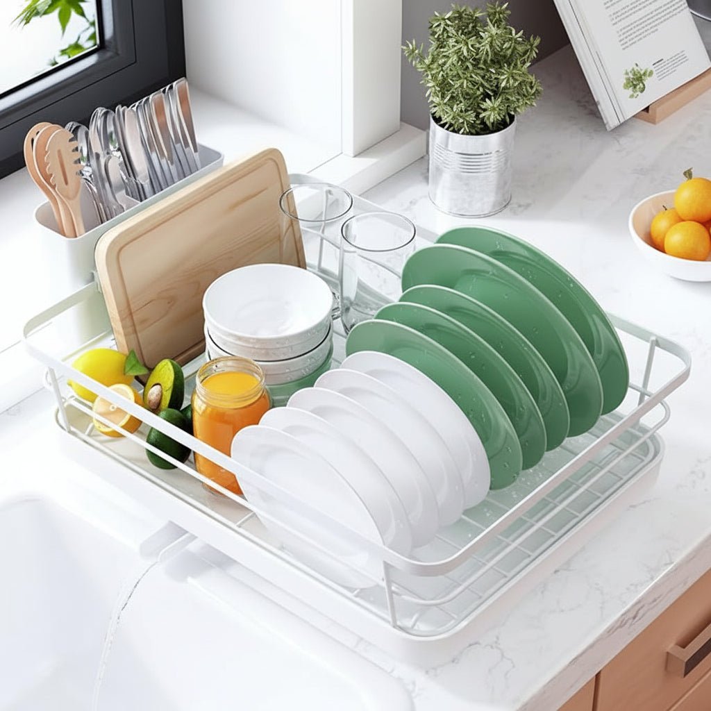 Space Saving Dish Rack Tray Kitchen Storage Solution