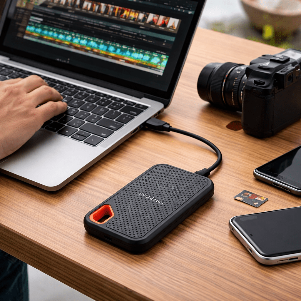 Compact Fast External SSD Drive Secure Data Storage - SweetyGem