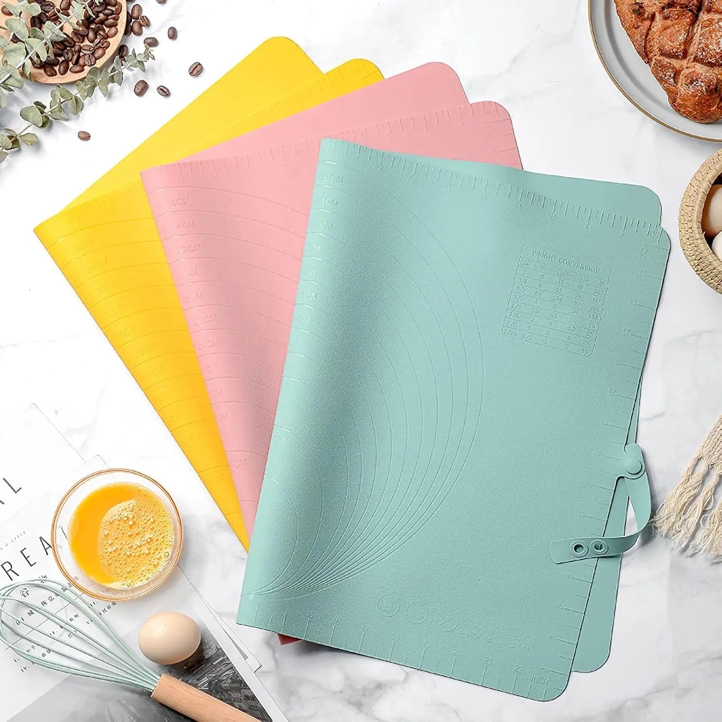 Big Non Stick Silicone Pastry Mat for Kitchen Baking - SweetyGem