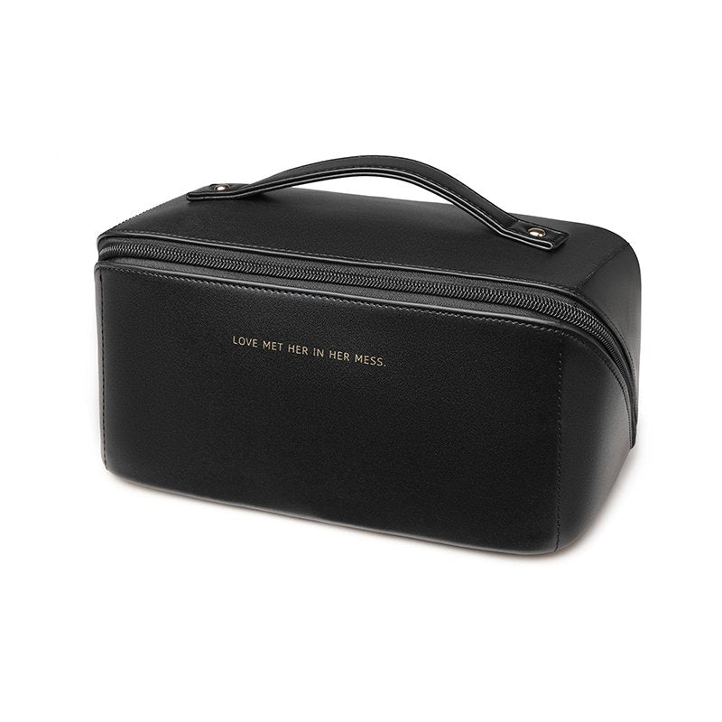 Faux Leather Cosmetic Bag Makeup for Travel