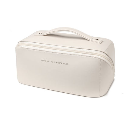 Faux Leather Cosmetic Bag Makeup for Travel