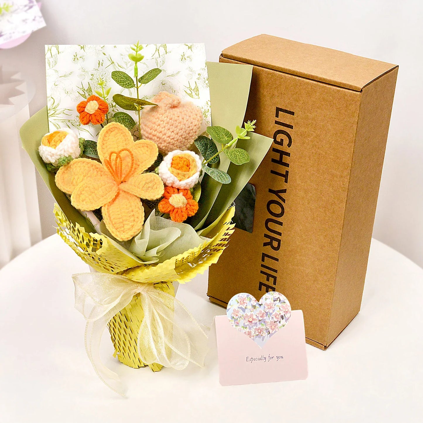 Unique Crochet Floral Arrangement Beautiful Gift Idea - SweetyGem