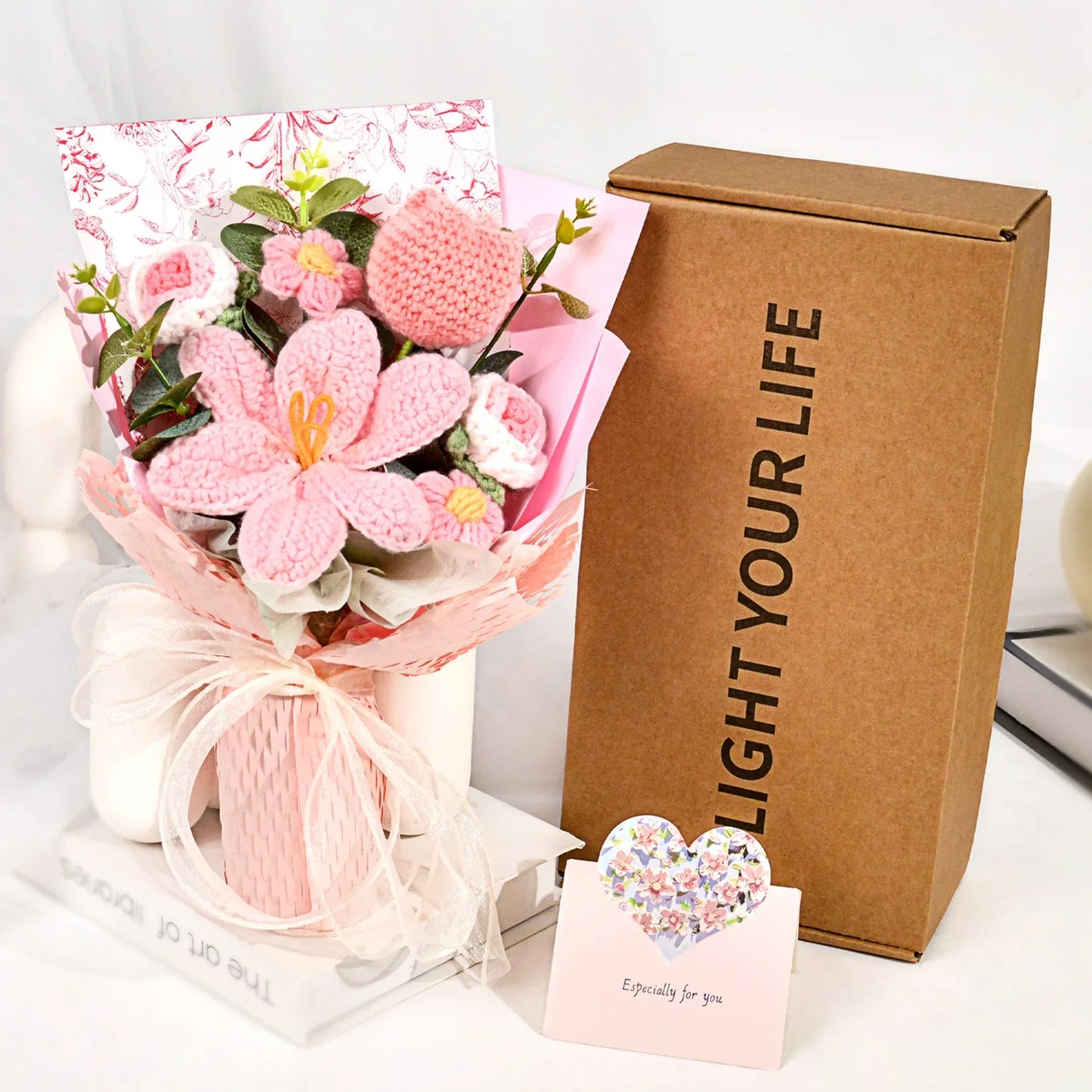 Unique Crochet Floral Arrangement Beautiful Gift Idea