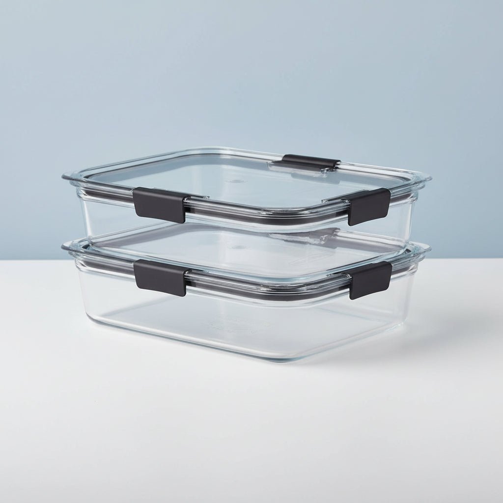 Clear Glass Kitchen Storage Containers with Tight Lids