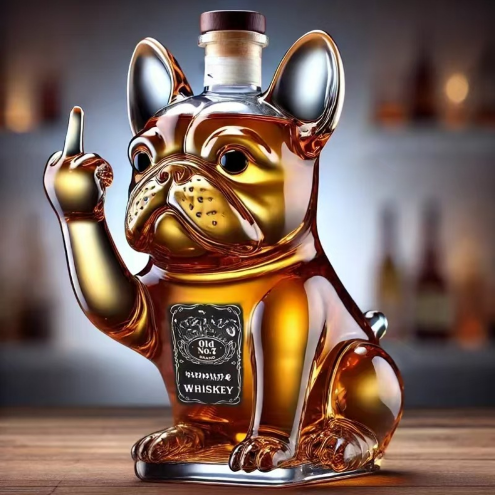 Luxury Dog Shaped Crystal Whiskey Decanter