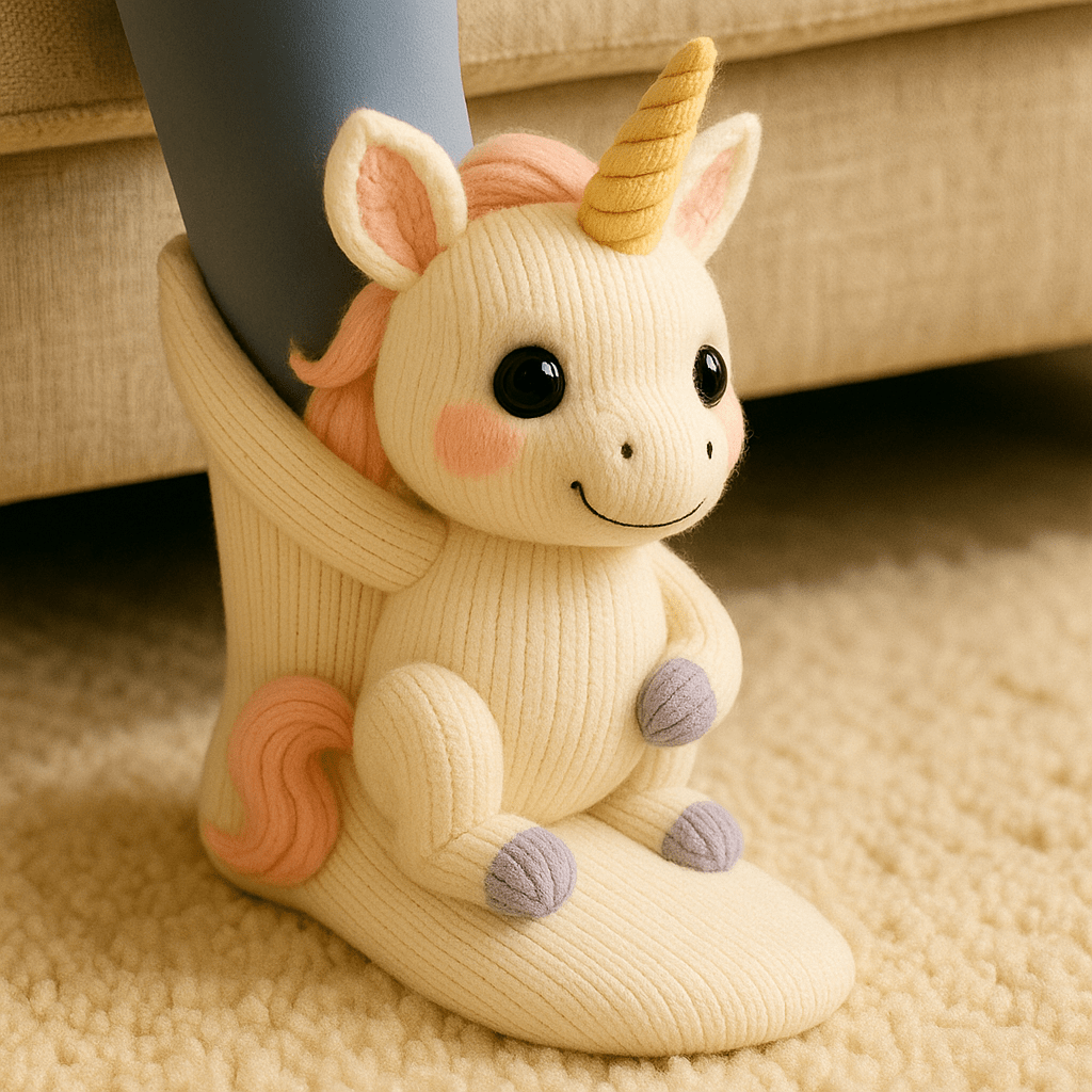 Warm Fuzzy Non-Slip Animal Socks