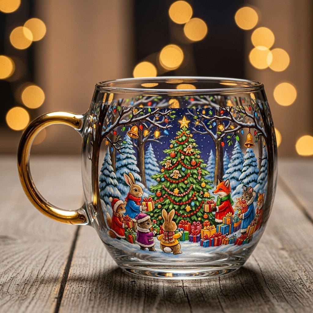 Seasonal Red Holiday Mug for Hot Chocolate Coffee